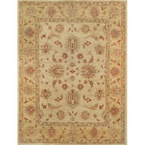 Pasargad Home Denver Hand-Knotted Beige Lamb's Wool Area Rug  5' 9" X 7' 6"