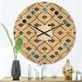 thumbnail image 2 of Designart 'Ornamental Retro Design VII' Mid-Century Modern Wood Wall Clock, 2 of 5