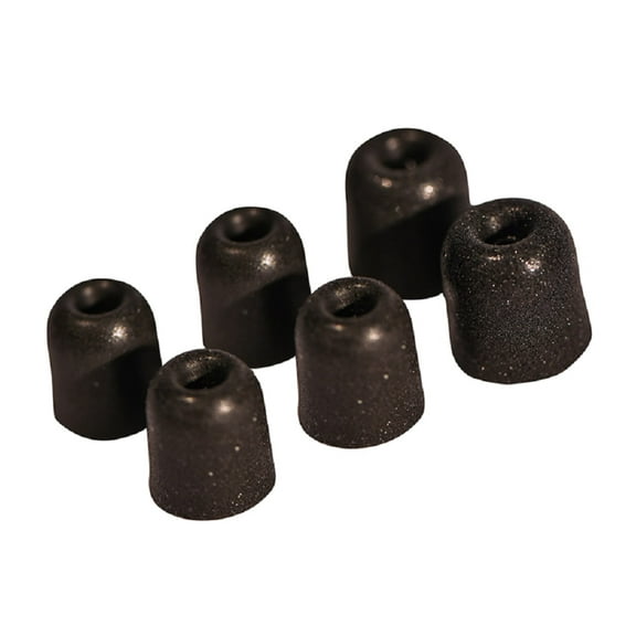 Pro Ears HTBT Tips 3 Pairs Per Bag, Black, Extra Small