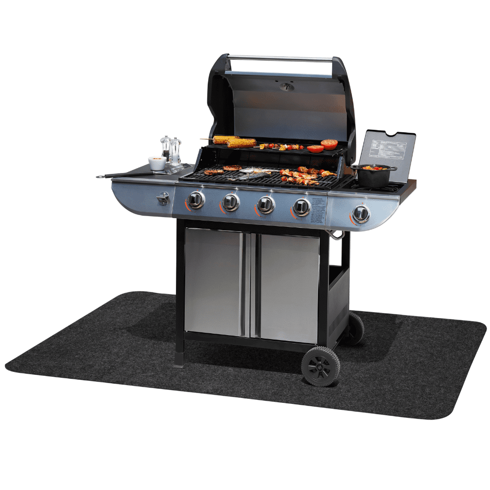 BBQ Floor Mat for Under Grill by Max Strength Pro, 48” x 30”