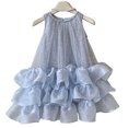 thumbnail image 4 of HJYCHN Girls Dresses Sleeveless Round Neck Tutu Party Dress with Tiered Ruffled Skirt for Birthday Celebrations Kids Dress 12-24 Months, 4 of 6