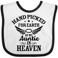 thumbnail image 3 of Inktastic Handpicked for Earth by My Auntie in Heaven with Angel Wings Boys or Girls Baby Bib, 3 of 4