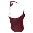 thumbnail image 6 of Women's Slim Fit Halter Tank Top, Solid Color Sleeveless Camisole, Casual Summer Layering Cami, 6 of 7