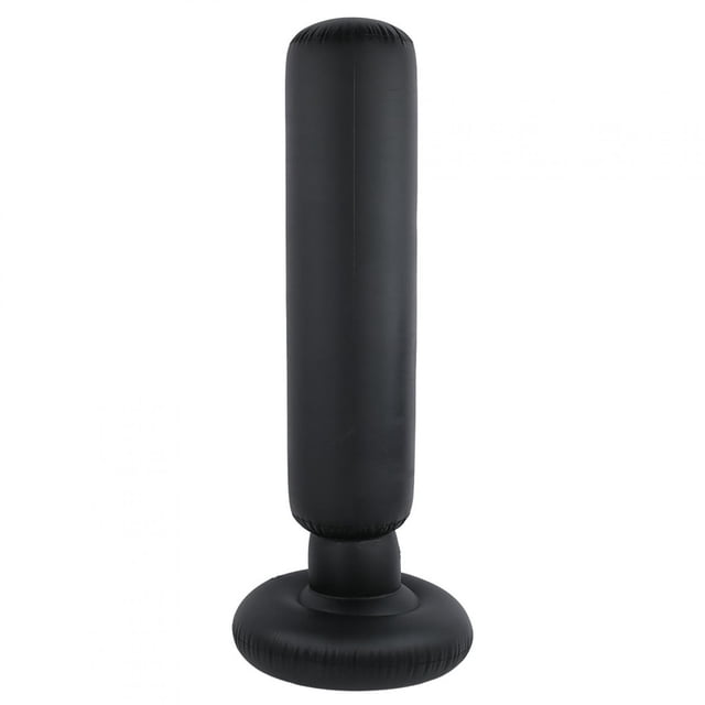 Columna de boxeo inflable, Saco de boxeo de fitness Saco de boxeo de columna inflable para adultos Ni?os(negro) EOTVIA NO