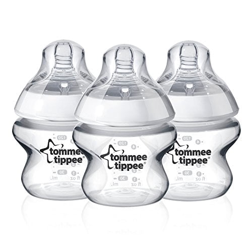 Tommee Tippee Closer to Nature Baby Bottles, 5 ounces, Clear