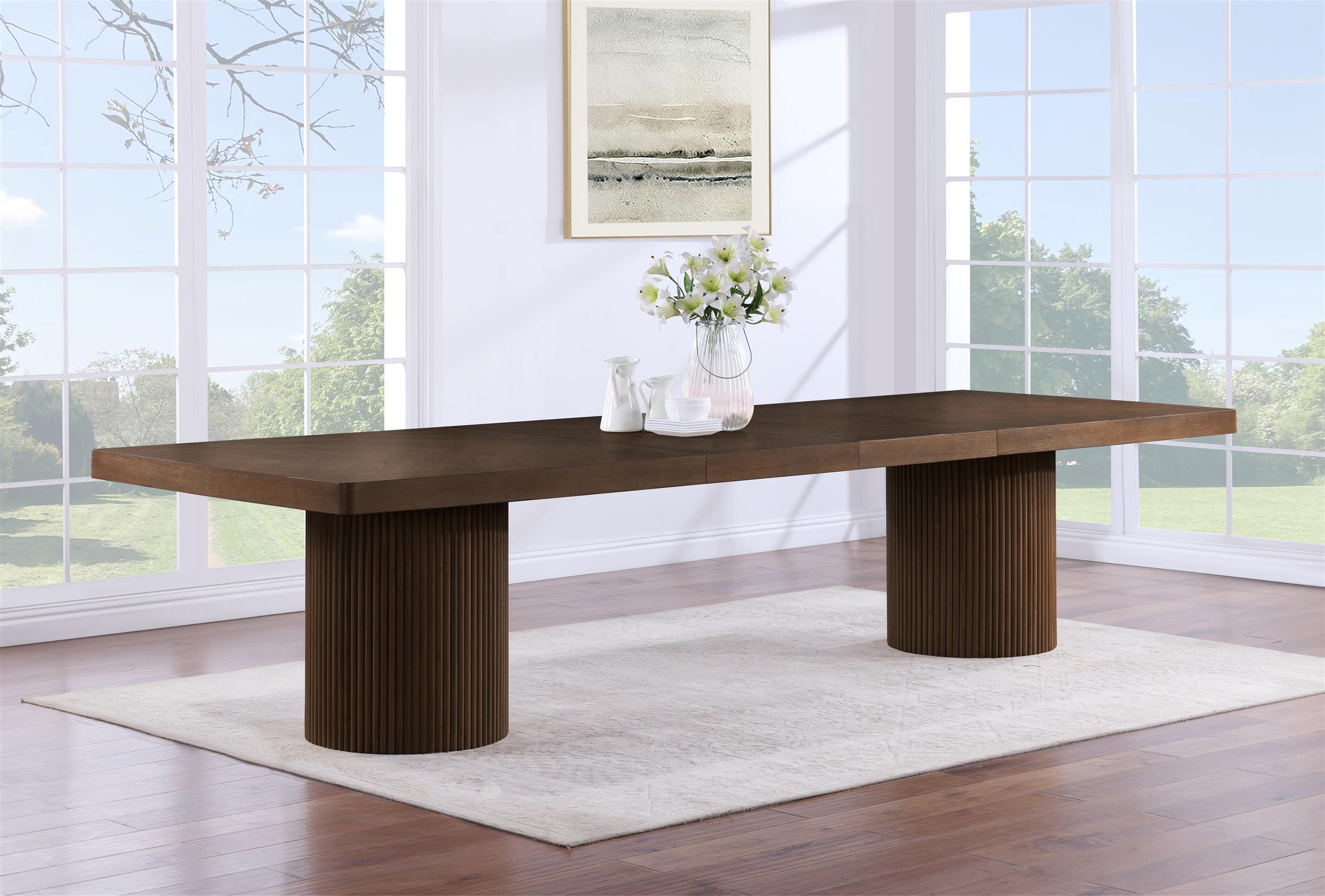 Meridian Furniture Belinda Brown Acacia  with Veneer Dining Table