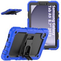 XYX For Samsung Galaxy Tab A9 Case 8.7 inch, 3in1 Heavy Duty Shockproof Tablet Case with Stand, Shoulder Strap (2023, SM-X110/X115/X117), Blue
