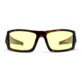 thumbnail image 2 of Classic Sport Biker Wrap Yellow Driving Lens Mens Sunglasses Tortoise, 2 of 4