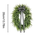 thumbnail image 3 of PSVFUJZ Artificial Fern Leaf Style Flower Garland Wreath for Front Door, Faux Spring Summer Wreath for Front Door Farmhouse Wedding Green Year Round Indoor Outdoor Decoration(13.7in-17.7in), 3 of 6