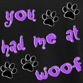 thumbnail image 3 of CafePress - You Had Me At Woof Women's Dark Pajamas - Women's Short Sleeve Print T-Shirt and Pants Dark Cotton Pajama Set, 3 of 7