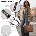 thumbnail image 5 of CHAQLIN Top Handle Tote Bag with with Zipper Lightweight, Faux Leather Texture Inner Zipper Pocket Tote Top Handle Bag for Travel Daily Use, 5 of 6