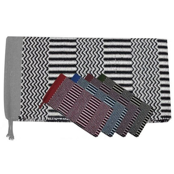 Economy Style 32" x 64" Double Weave Saddle Blanket (Blue)