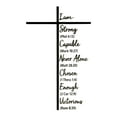 thumbnail image 2 of Metal Wall Art With Inspirational Bible Verse Cross Design, Rustic Cross Silhouette With Premium Metal Craftsmanship Detailed Engraving Polished Edges Fade Resistant Coating,, 2 of 6