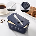 thumbnail image 5 of Uuiauoio Butter Dish with Lid and Knife - Countertop & Fridge Butter Keeper, Container & Holder, Storage Box，Sealed Storage Box Cheese Dishs with Lid, 5 of 6