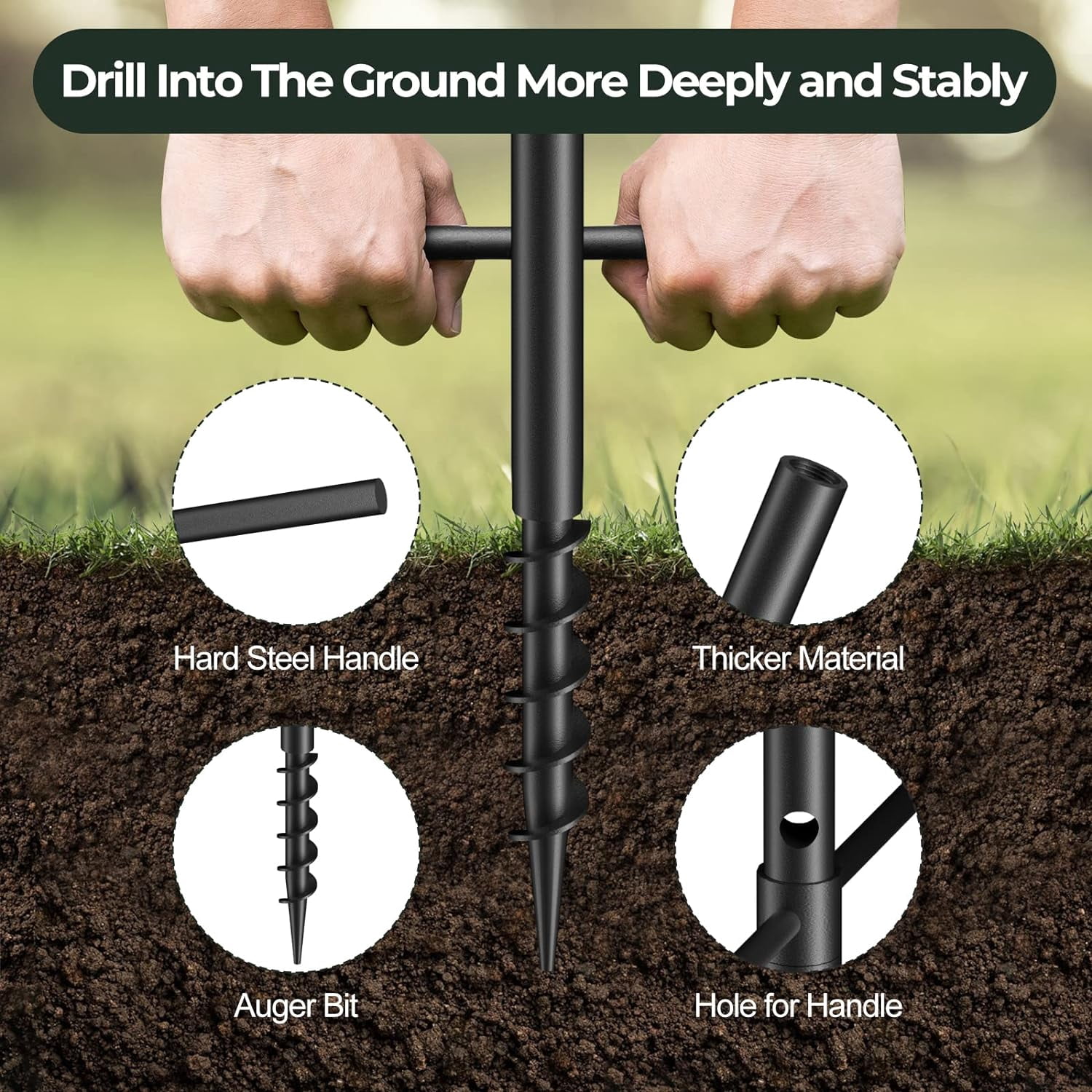 Garden Bird House Pole for Outdoor, BITNIN 92 Inch Heavy Duty Bird Feeder Pole Stand with Squirrel Proof Baffle 4 Shepherd Hooks, 5-Prong Base Bird Feeding Station Adjustable Height