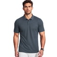 thumbnail image 2 of Cadmus Mens Polo Shirts Quick Dry Short Sleeve Golf T Shirt Performance Moisture Wicking Casual Workout,8602,Dark Grey,M, 2 of 6