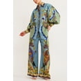 thumbnail image 6 of AURA Women 2 Piece Printed Outfit Puff Sleeve Top and Pants Set, Animal Print Fall Fashion S-XXXL, 6 of 8