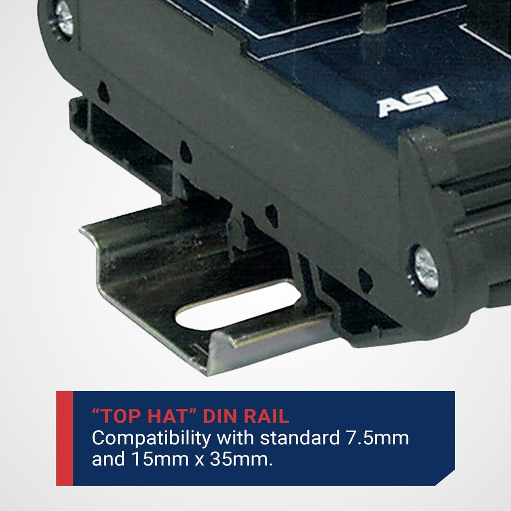 ASI IMACP02 Duplex Three Prong Modular Outlet, AC Receptacle, Din Rail Outlet