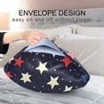 thumbnail image 4 of Yayeee Pillowcase King Size Set of 2 Satin Wrinkle Resistant Envelope Pillow Case, Red Starry Pattern, 4 of 8