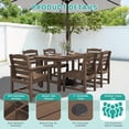 thumbnail image 6 of LOYALICE 7 PC Outdoor Patio Furniture Set, Patio Dining Sets, 6 Chairs and 1 Table, Brown, 6 of 9