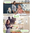 thumbnail image 3 of 2 in 1 Kitchen Cabinet Tablet Holder, Wall Mount Desktop Stand for ipad 12.9 Aluminum Alloy Metal Adjustable Multiangle Foldable Universal Phone Tablet Bracket Cooking Table Counter Top (Black), 3 of 10