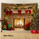 thumbnail image 2 of Injueey Acentos caseros elegantes de la manta de la Navidad de la chimenea del poliéster para la decoración de la Navidad elegante Kits de decoración para fiestas GT878 200x150cm, 2 of 6
