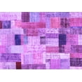 thumbnail image 1 of Ahgly Company Indoor Rectangle Patchwork Purple Transitional Area Rugs, 5' x 8', 1 of 4