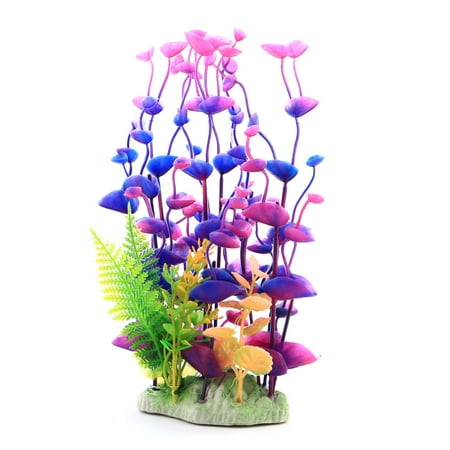 Plastic Tank Unique BargainsFish Tank Aquarium Plastic Simulated Plant Grass Decoration Landspace Colorful ()