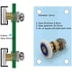 thumbnail image 1 of Rueda de rodamiento excéntrica para cuarto de ducha, adecuada para vidrio curvo, vidrio cuadrado, diámetro de 22 mm, adecuada para espesor de vidrio de 6-8 mm, juego de cuatro, 1 of 2