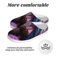 thumbnail image 6 of Daiia Beautiful Flower Blue Bird Print Women’s Fuzzy Slippers Memory Foam Lightweight House Shoes Cozy Loafer Flannel House Shoes-44/45, 6 of 7