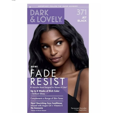 Bpolished Beauty Supply Dark & Lovely Fade Resist Permanent Hair Color (Various Colors)- – Jet Black #371