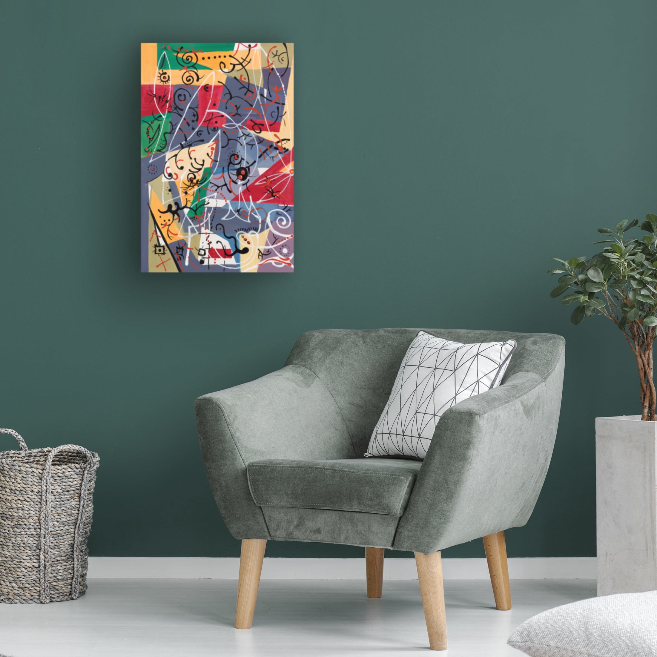 Canvas Wall Art - Ellen Kossoff 'Salamander' Wall Art for Living Room, Bedroom, or Office Décor by Trademark Fine Art - 30 x 47 Inches