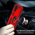 thumbnail image 2 of CoverON For Samsung Galaxy A13 5G Ring Case, Kickstand Rugged Phone Cover Magnetic Car Mount Compatible - Red, 2 of 7