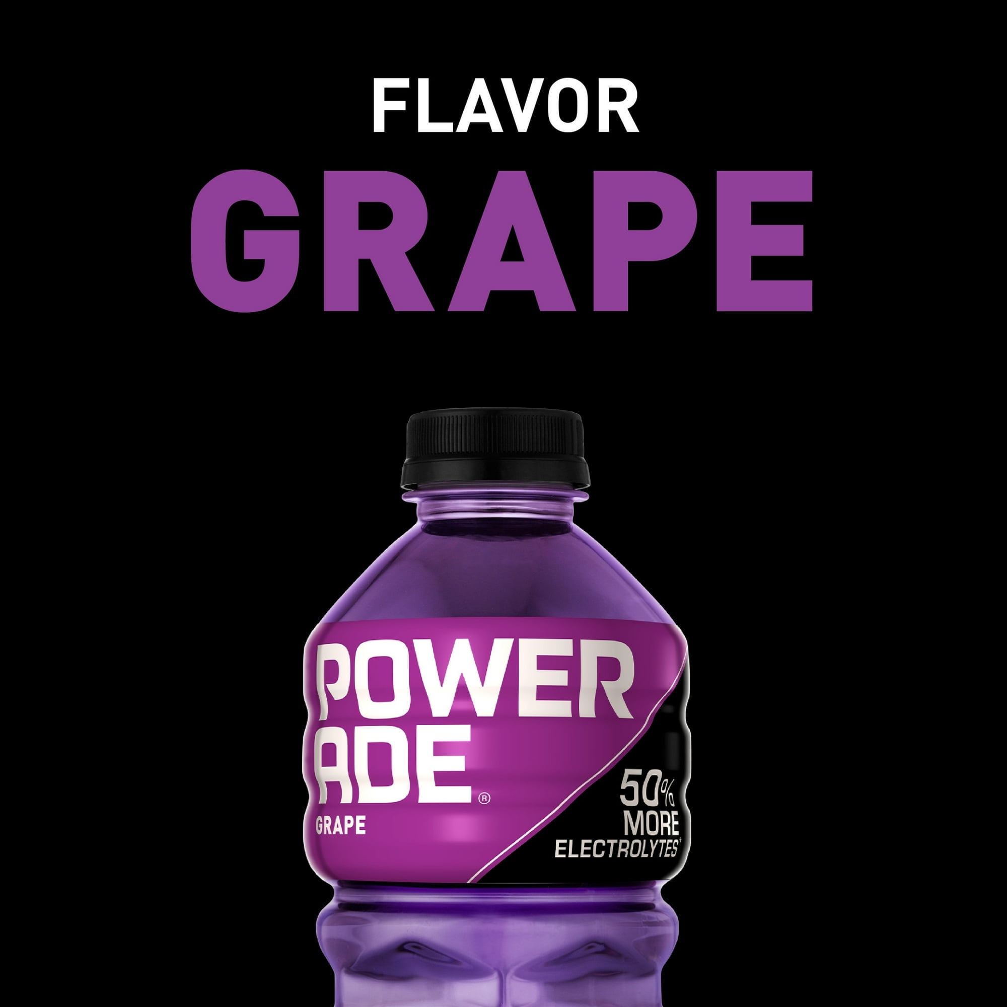 ( 4 Pack )POWERADE Electrolyte Enhanced Grape Sport Drink, 28 fl oz, Plastic Bottle