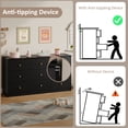 thumbnail image 5 of YouTrend 9 Drawer Dresser for Bedroom, Black Wood Adult Dresser with Metal Handles for Living Room, Hallway, 5 of 10