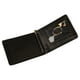 thumbnail image 4 of Cartera delgada Ticfox con clip para billetes de cuero PU fibra de carbono negra tamaño libre, 4 of 14