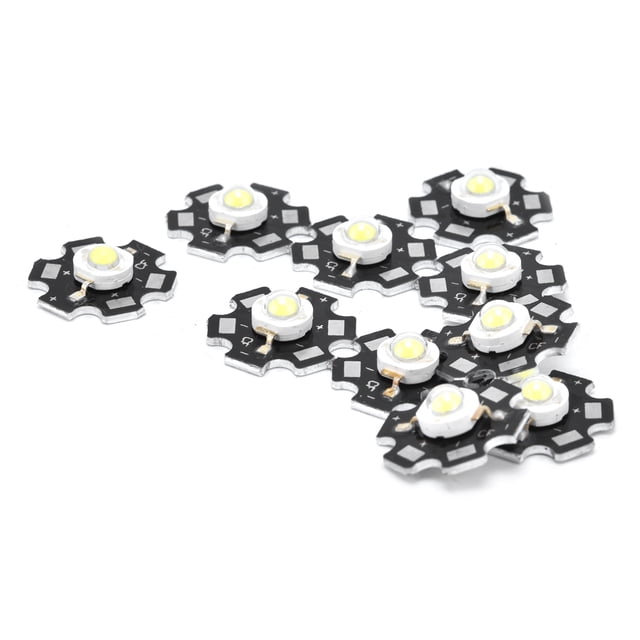 10Pcs Ultra Bright LED Chip 3V DIY Light Beads, Aluminum Substrate, Suitable for Ceiling Light, Downlight, Flashlight Table Lamp