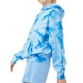thumbnail image 3 of Niuer Ladies Hoodies Long Sleeve Sweatshirts Tie Dye Sweatshirt Loose Fit Pullover Hooded Neck Light Blue L, 3 of 4
