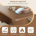 thumbnail image 3 of M optimized 70.9" Dining Table for 6-10 People, Modern Dining Room Table with Storage, Wood Kitchen Table with Fluted Legs, Dinner Tables for Kitchen Dining Room, 3 of 7