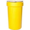 Eagle Manufacturing 1655M 55 gal Yellow Plastic Open-Head Tapered Lab Pack Drum - Metal Lever Lock