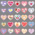 thumbnail image 2 of 50 pegatinas para el día de San Valentín, pegatinas con forma de corazón de diseño divertido, pegatinas lindas de amor, pegatinas de vinilo impermeables para botella de agua, 2 of 5
