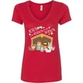 thumbnail image 3 of Inktastic Jesus is the Reason for the Season Christmas Nativity Women's V-Neck T-Shirt, 3 of 5