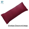 thumbnail image 6 of Deago Set of 2 Ultra Soft Long Pillow Cases Body Pillowcases Cover Envelope Closure For Adults Pregnant Women 20" x 55" (Red), 6 of 8