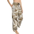 thumbnail image 2 of Uemuo Starfish and Sea Shells Pattern Women's Wide Leg Palazzo Lounge Pants with Pockets Light Weight Loose Comfy Casual Pajama Pants-Medium, 2 of 9