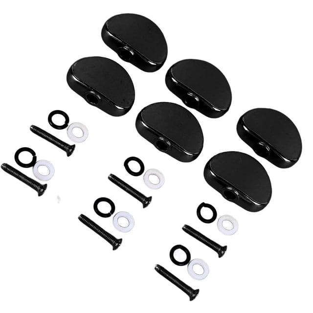 6Pcs Guitar Tuning Key Button Metal Machine Heads Knobs Folk Guitar String Tuning Peg Handle Replacement