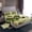 Green Beige, variant on Homewish Maple Palm Queen 4-Piece Reversible Unisex Rustic Mushroom Fall Tropical Sheet Set