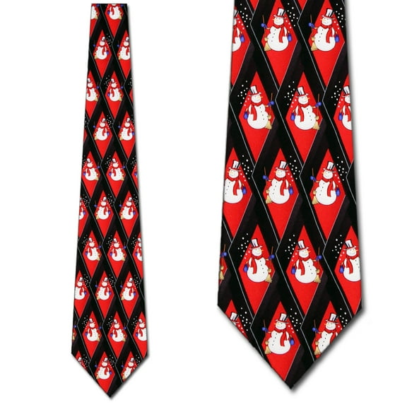 Snowman Diamonds Necktie Mens Tie by Tieguys