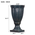 thumbnail image 6 of Christopher Knight Home 26.8" Outdoor MGO Stately Tall Fluted Pedestal Flower Pot, Antique Green, 6 of 11