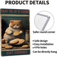 thumbnail image 4 of Letrero de hojalata "Disfruta de la alegría de cocinar galletas de gato" de 8 x 12 pulgadas, decoración de pared retro de metal con diseño de gato, pieza decorativa para habitación, bar y tienda., 4 of 8