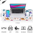 thumbnail image 5 of Long Mouse Pads for Desk,White Dinosaurs Trees Cacti Pattern Desk Mats on Top Of Desks, Desk Mouse Pad Extra Large with 3mm Non-Slip Base and Stitched Edge for Gaming,Office,Work,Home 31.5"x11.8", 5 of 6